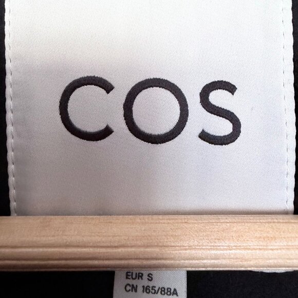 COS Black Wool Rounded Coat - Picture 6 of 8